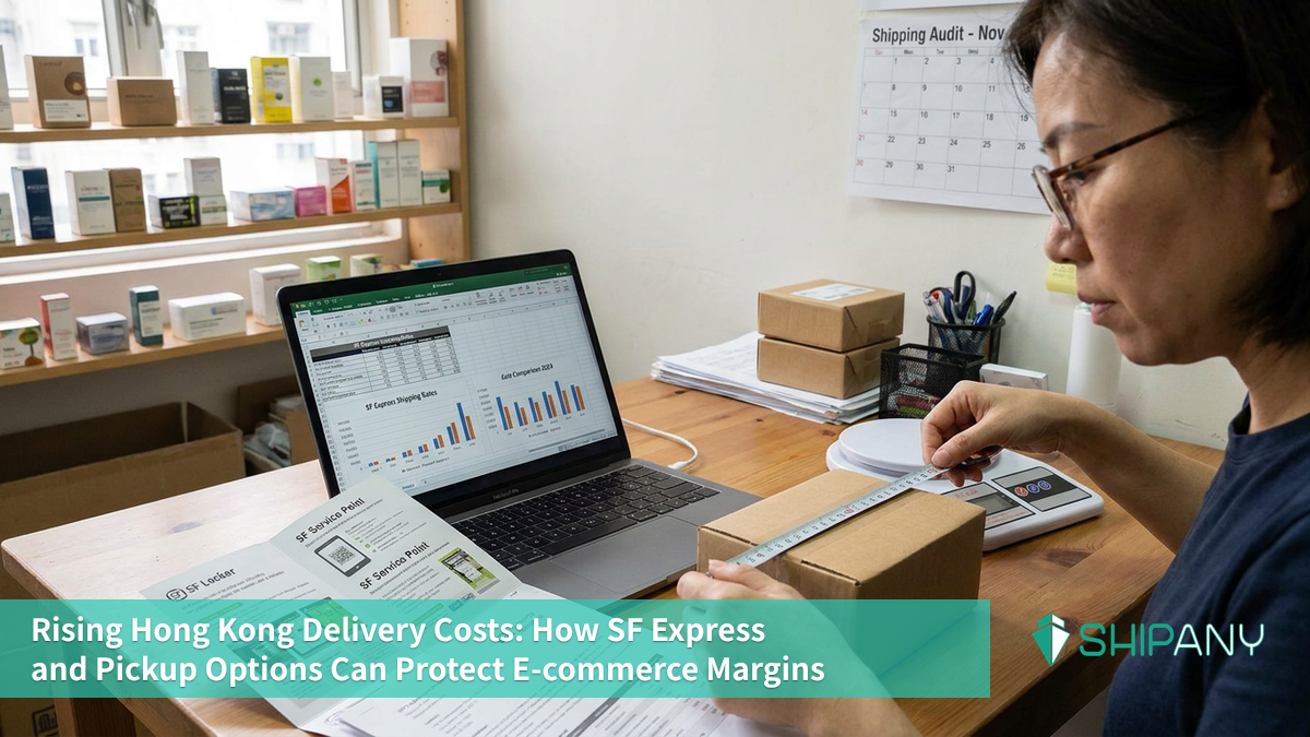 Hong Kong ecommerce parcel prepared for SF Express delivery or pickup